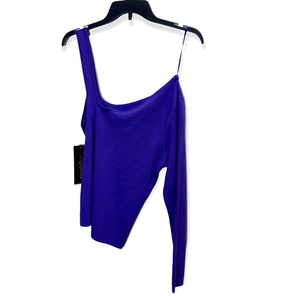 NWT La Rambla Purple One Sleeved Sweater Size XL - Picture 4 of 10
